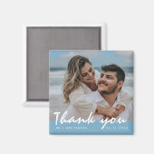 ビーチ結婚式写真ありがとう マグネット (正面/裏面)