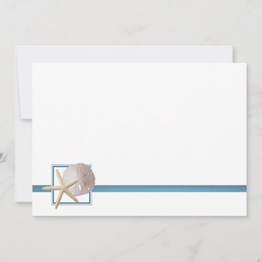 ビーチ結婚式写真ありがとう 招待状 (裏面)