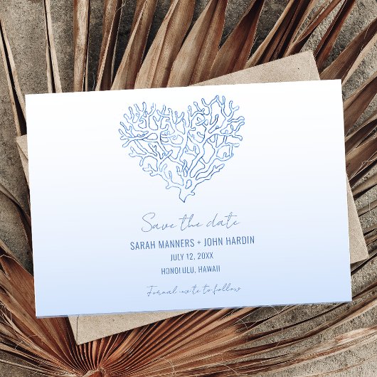 ビーチ結婚式写真の保存日付 セーブザデート