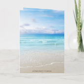 ビーチ結婚式写真サンキューカード サンキューカード (裏面)