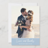 ビーチ結婚式写真サンキューカード サンキューカード (正面)