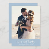 ビーチ結婚式写真サンキューカード サンキューカード (正面/裏面)