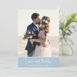 ビーチ結婚式写真サンキューカード サンキューカード