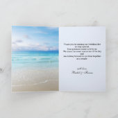 ビーチ結婚式写真サンキューカード サンキューカード (内部)