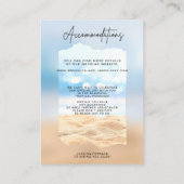 ビーチ結婚式収容カード エンクロージャーカード (裏面)