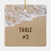 ビーチ結婚式名と日付 セラミックオーナメント (裏面)