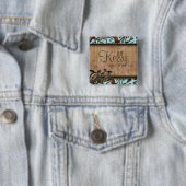 ビーチ結婚式名タグボタンルアウ（ハワイ式宴会）カメ 缶バッジ (インサイチュ)