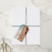 ビーチ結婚式夕日 ギフトタグ (より糸付き)