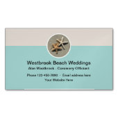 ビーチ結婚式官 マグネット名刺 (正面)