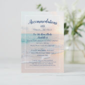 ビーチ結婚式宿泊施設ウェルカムディナー エンクロージャーカード (スタンド正面)