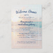 ビーチ結婚式宿泊施設ウェルカムディナー エンクロージャーカード (裏面)