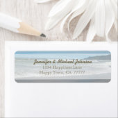 ビーチ結婚式差出人住所ラベル ラベル (インサイチュ)