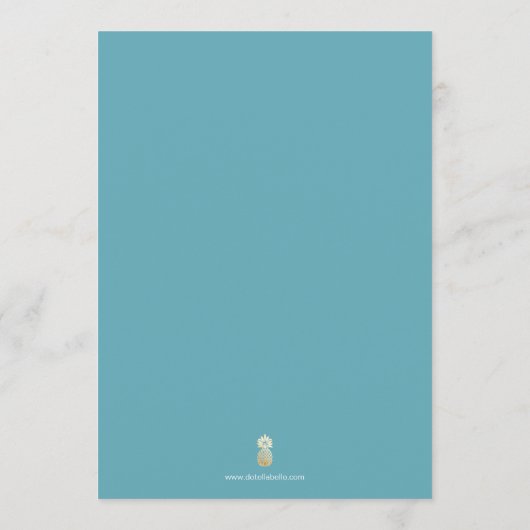 ビーチ結婚式座席表のプラン 招待状 (裏面)