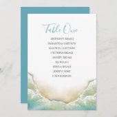 ビーチ結婚式座席表のプラン 招待状 (正面/裏面)