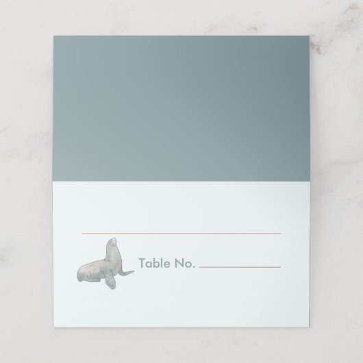 ビーチ結婚式座席表 プレイスカード (外部開封)