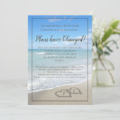 ビーチ結婚式延期キャンセル延滞 招待状 (スタンド正面)