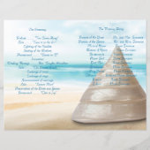 ビーチ結婚式式プログラムフライヤー (裏面)