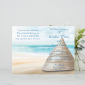 ビーチ結婚式式プログラムフライヤー (スタンド正面)