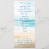 ビーチ結婚式式プログラム プログラム (裏面)