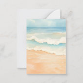 ビーチ結婚式応答RSVP ノートカード (裏面)