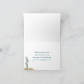 ビーチ結婚式感謝していユー サンキューカード (内部)