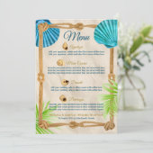 ビーチ結婚式披露宴ディナーシーシェルロープパーム メニュー (スタンド正面)