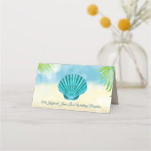 ビーチ結婚式披露宴ディナーボージェムパームエスコート プレイスカード (裏面)