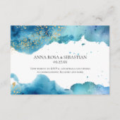 *~*ビーチ結婚式抽象芸術Wave webサイトRSVP エンクロージャーカード (裏面)