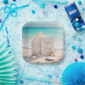 ビーチ結婚式招待状とヒトデ ペーパープレート (パーティー)