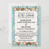 ビーチ結婚式招待状テンプレートバージョン2 招待状 (正面)