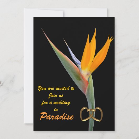 ビーチ結婚式招待状楽園 招待状 (正面)