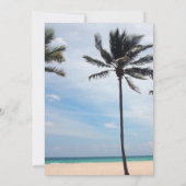 ビーチ結婚式招待状-パームツリーIアートオンバック 招待状 (裏面)