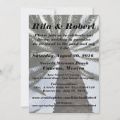 ビーチ結婚式招待状-パームツリーIIアートバック 招待状 (正面)