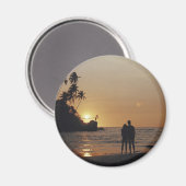 ビーチ結婚式招待状 マグネット (正面/裏面)