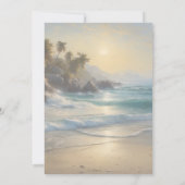 ビーチ結婚式招待状 招待状 (裏面)