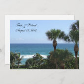 ビーチ結婚式招待状 招待状 (正面/裏面)
