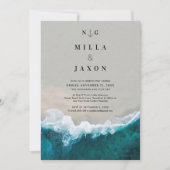 ビーチ結婚式招待状 招待状 (正面)