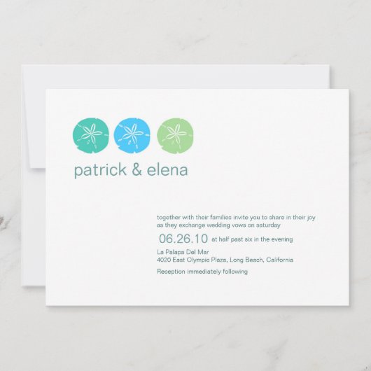 ビーチ結婚式招待状 招待状 (正面)