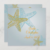 ビーチ結婚式招待状 招待状 (正面/裏面)