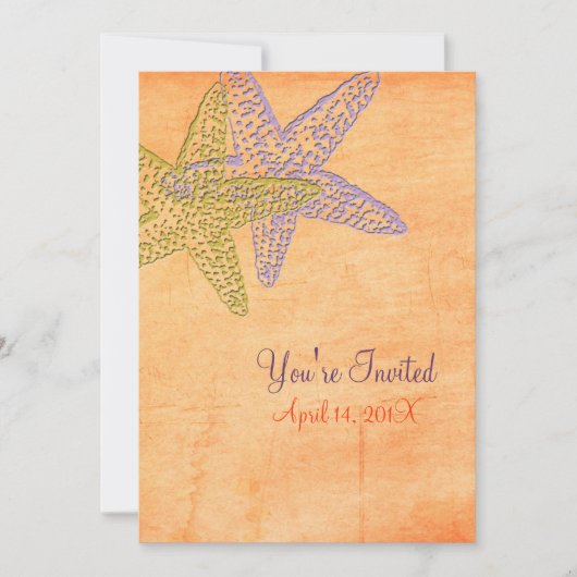 ビーチ結婚式招待状 招待状 (正面)