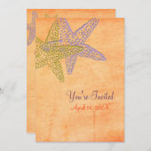 ビーチ結婚式招待状 招待状 (正面/裏面)