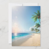 ビーチ結婚式招待状 招待状 (裏面)