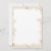 ビーチ結婚式招待状 招待状 (裏面)