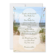 ビーチ結婚式招待状