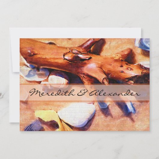 ビーチ結婚式招待状 招待状 (正面)