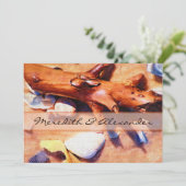 ビーチ結婚式招待状 招待状 (スタンド正面)