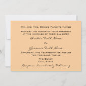 ビーチ結婚式招待状 招待状 (裏面)