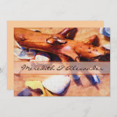 ビーチ結婚式招待状 招待状 (正面/裏面)