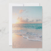 ビーチ結婚式招待状 招待状 (裏面)