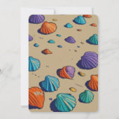 ビーチ結婚式招待状/水結婚色のInv 招待状 (裏面)